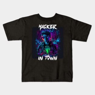 Hacker in Town 4 Kids T-Shirt